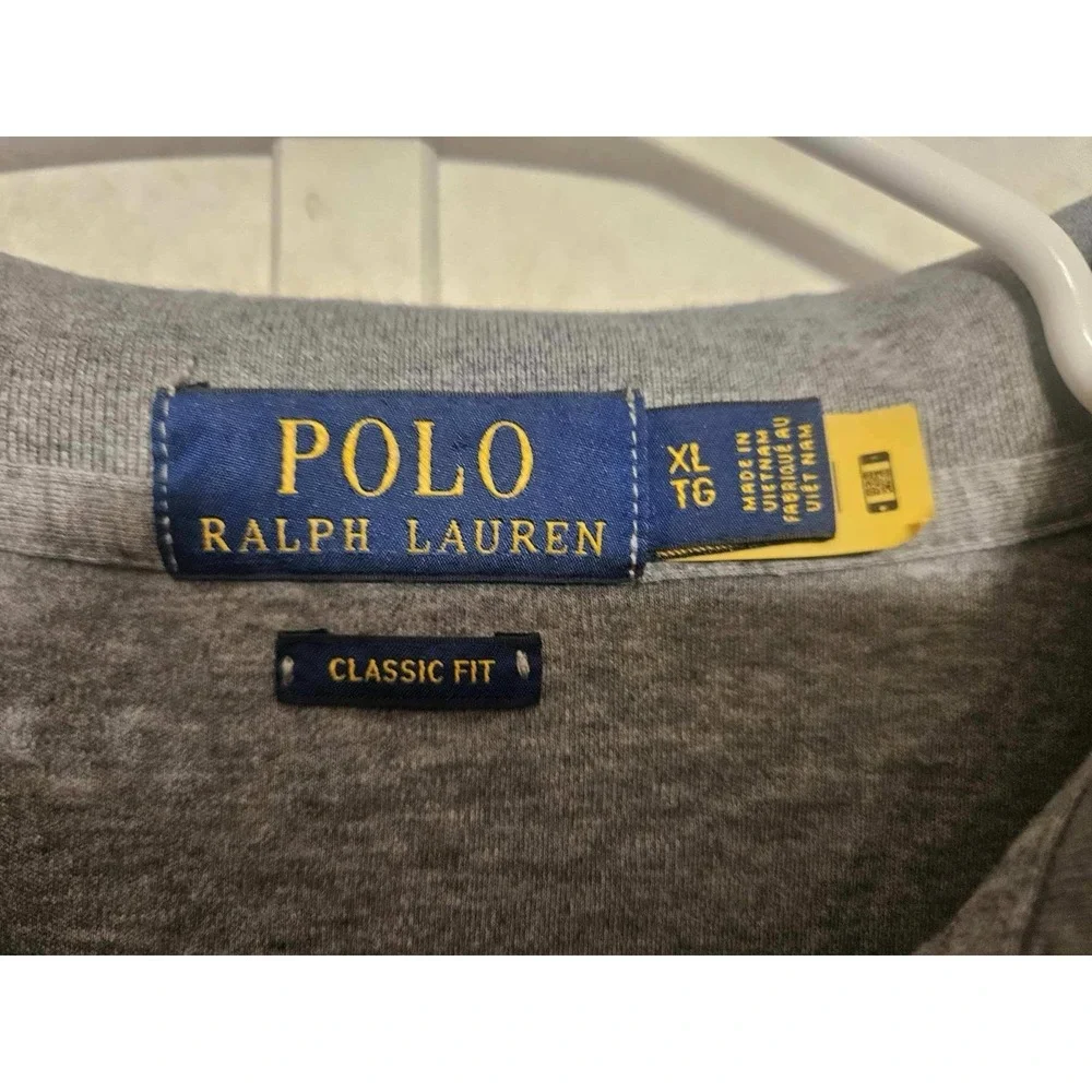 Polo Ralph Lauren Polo Mens XL Classic Fit Short Sleeve‎ Gray Preppy Cotton
